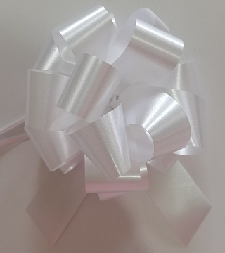 Бант-шар 50 мм, диаметр 19 см, белый