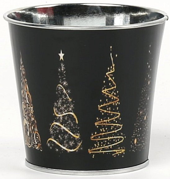 Декоративное кашпо "Стильные елочки" 9,8XH8CM/B6,5, металл