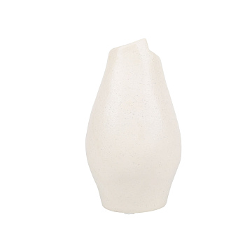 Ваза керамическая, цвет белый, 12*11,5*20 см