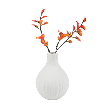 Ваза керамическая, цвет белый, 9,5*13 см