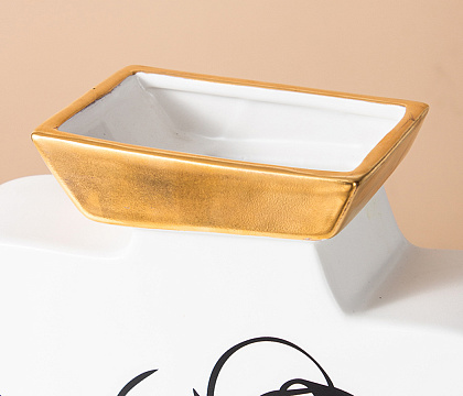 Керамическая декоративная ваза серия "Силуэт", 30*9*27 см