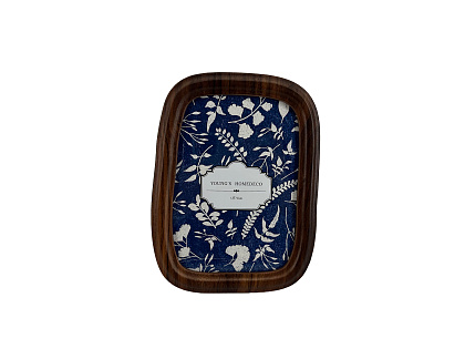 Фоторамка декоративная из МДФ с имитацией цвета и текстуры эбенового дерева, со стеклом, 13x18 см