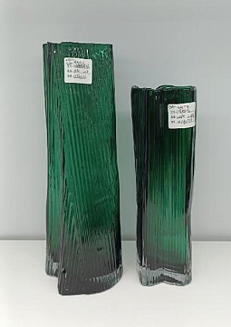 Ваза стеклянная D9 * H25, 1 шт., зеленый