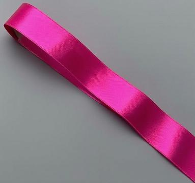 Лента атласная, на картонн.катушке, односторонняя, 25 мм х 100 ярд, виртуальный розовый (5 шт)