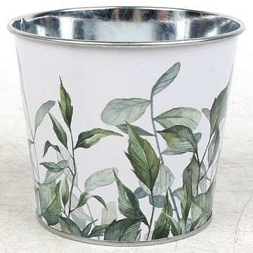 Декоративное кашпо "Райская зелень" D11.5XH9.5CM  B:D9CM, металл
