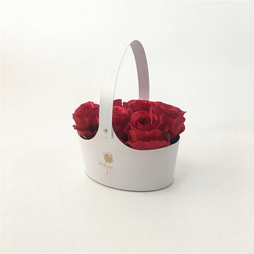 Коробка под цветы 20x16x13 см, 1 шт., белый