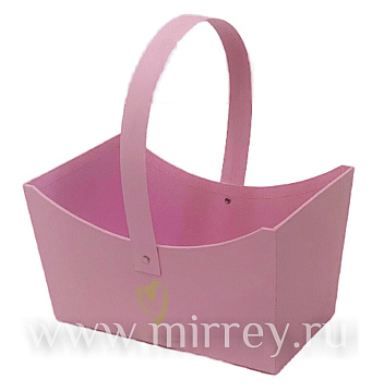  Коробка под цветы 20x12,7x11см. нежно-розовый
