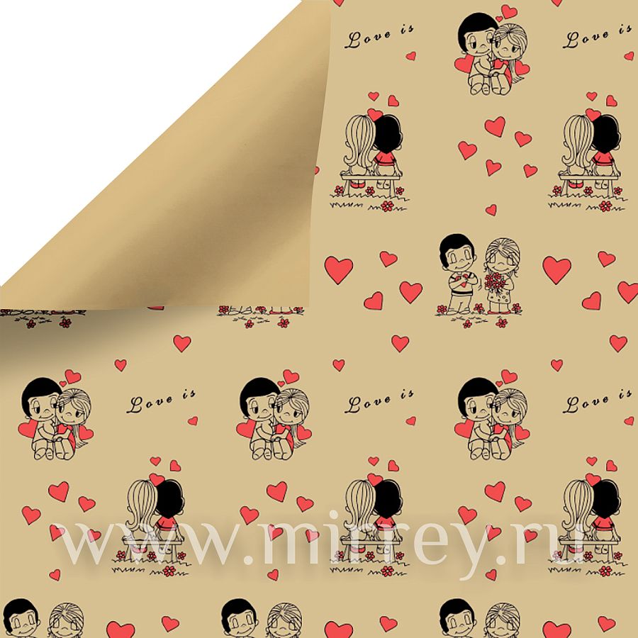 Крафт Бумага "Love is..." 70гр/м