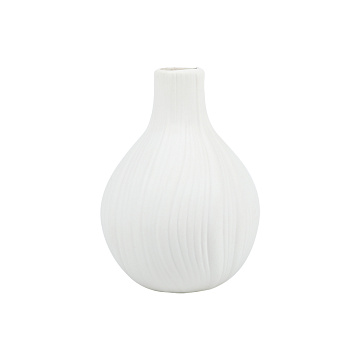 Ваза керамическая, цвет белый, 9,5*13 см