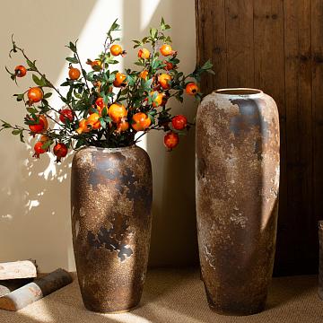 Ваза керамическая декоративная, цвет коричневый, 40*26 см.