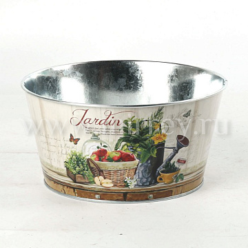 Декоративное кашпо "Сад" D19.5XH9.8CM/B15.2, металл