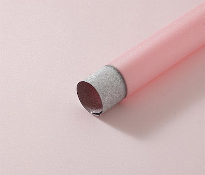 Упак. материал флористическая пленка "Люрекс", 120 мкр, 57 см х 57 см, 10 листов/упак., розовый