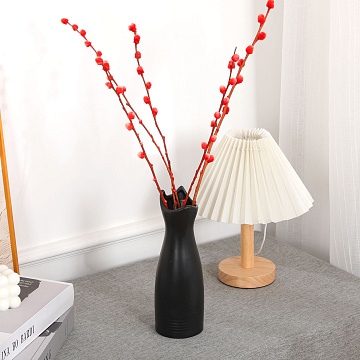 Ваза керамическая, цвет черный, 11*33 см