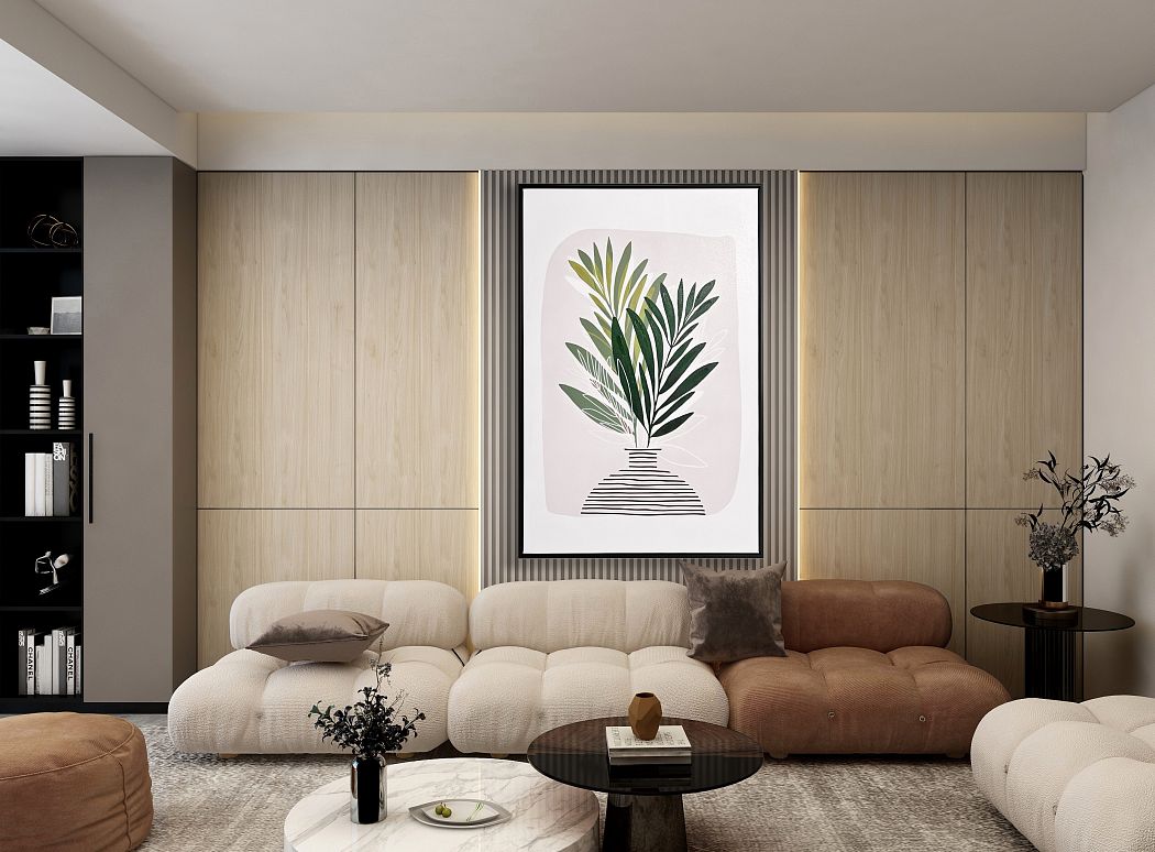 Картина "Ветки оливы", 30% ручная работа, рама пластиковая, 60x90