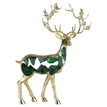 Статуэтка декоративная "Лесной олень II", цвет зеленый, 24,5*10,5*33,5 см