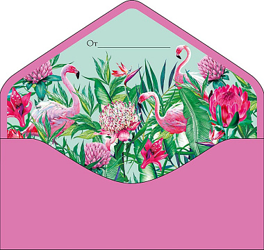 Открытка-конверт "С Днем Рождения!", размер: 9,3х19 см, в упак. 1 шт.