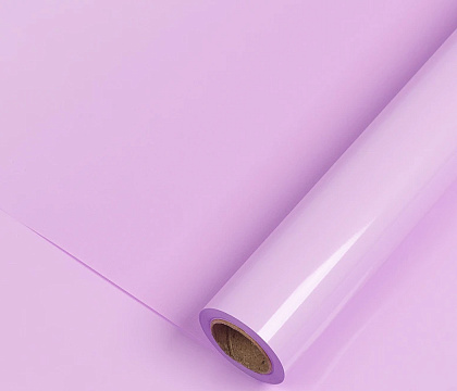Упаковочный материал Лаковая пленка, 65 мкр, 58 см х 10 м, сиреневый
