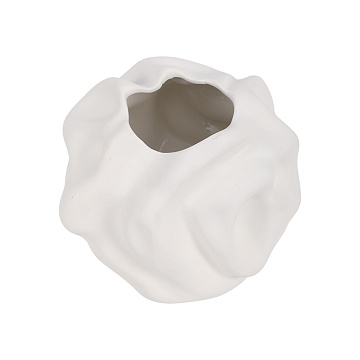 Ваза керамическая, цвет белый, 15*13 см