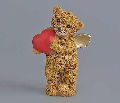 Декоративное новогоднее изделие Мишка, 8 см, коричневый