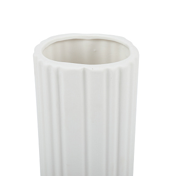 Ваза керамическая, цвет белый, 7,5*26 см