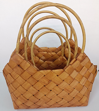 Набор корзин плетеных (секвойя): 39*18*17, 33*15*15, 25*12*11, 3 шт.