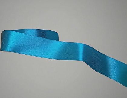 Лента атласная, на пене, односторонняя, 25 мм х 25 ярд, лазурно-синий (5 шт/упак)