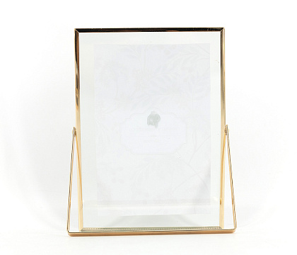 Фоторамка декоративная с металлическим багетом, со стеклом, 10x15 см