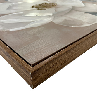 Картина "Магнолия I", 80% ручная работа, рама пластиковая, 60*60*3,5