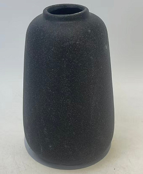 Ваза керамическая, цвет черный, 9,5*9,5*15,5 см.