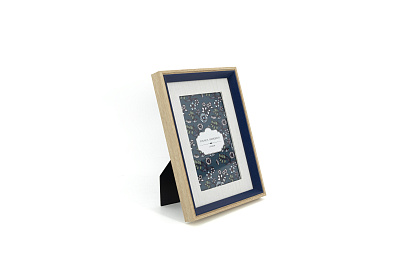 Фоторамка декоративная из МДФ, серия "Классик", цвет синий, со стеклом, 10x15 см