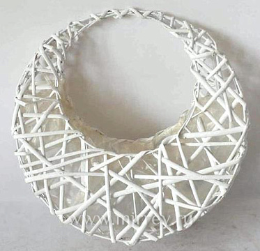 Корзина плетеная (ива) 35H34, 1 шт., белый