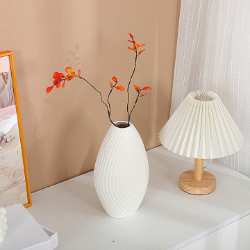 Ваза керамическая, цвет белый, 13*24 см