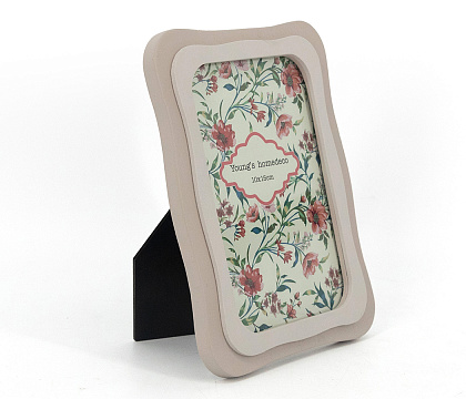 Фоторамка декоративная из МДФ, серия "Уют", цвет кремово-коричневый, со стеклом, 10x15 см