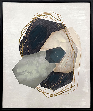 Картина "Абстракция I", 80% ручная работа, рама пластиковая, 40*50*3,5