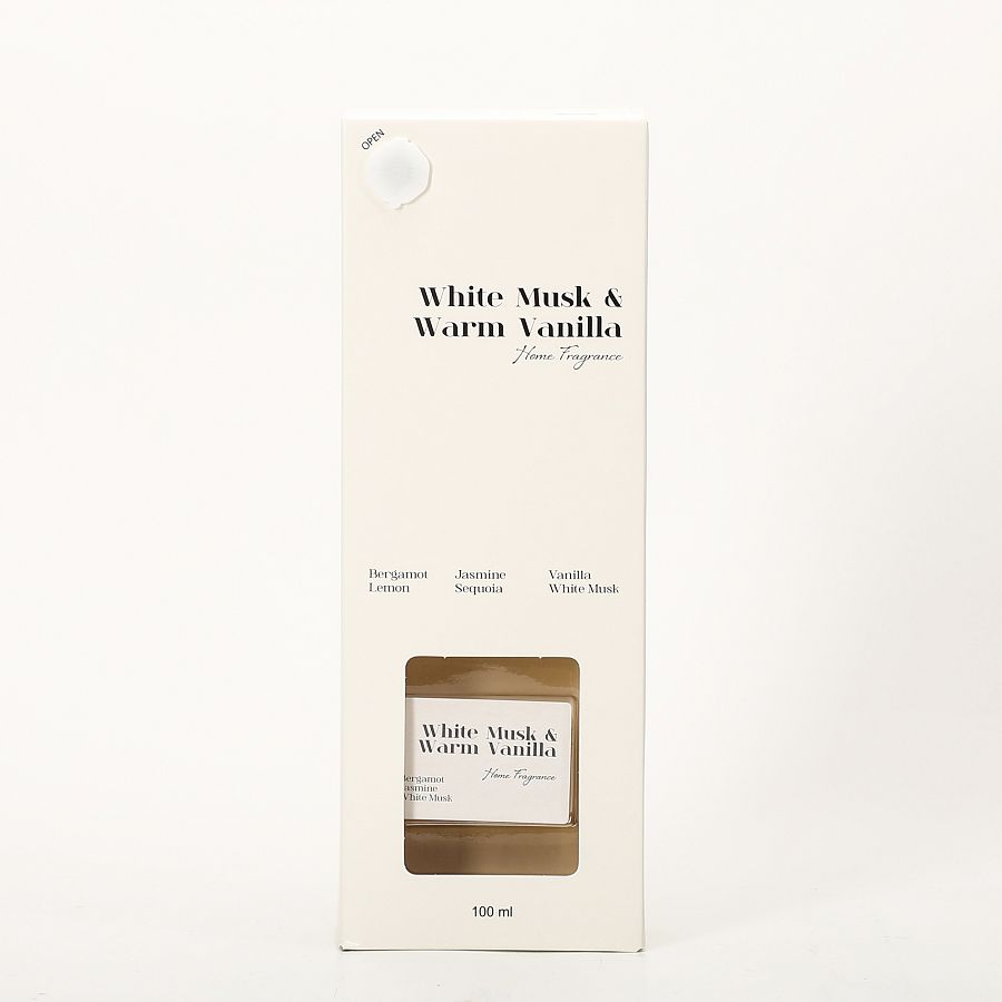 Ароматический диффузор с палочками 100 мл., White Musk & Warm Vanilla/Белый мускус и теплая ваниль