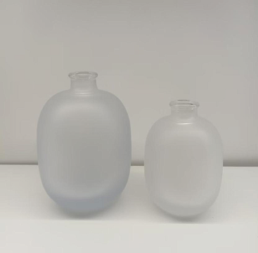 Ваза стеклянная D7,5*H11,1 см, 1 шт., матовый прозрачный