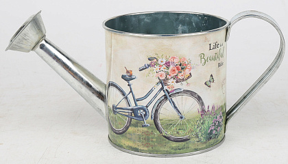 Декоративное кашпо-лейка "Радужное путешествие" 20XBD10XH10CM, металл