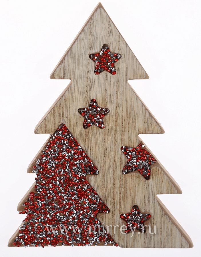 Новогоднее декоративное изделие "Ель" 21x16x2 см, 1 шт.