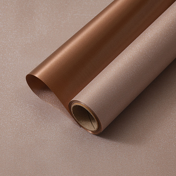 Упак. материал флористическая пленка "Мерцание", 150 мкр, 49 см х 5 ярдов , шоколадный