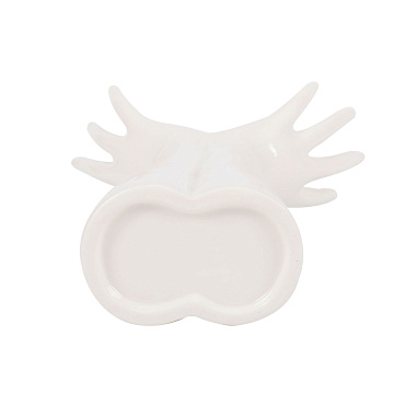 Ваза декоративная керамическая, цвет белый, 18*21,5 см