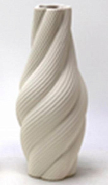 Ваза керамическая "Зефир", белая, 11*11*21,5 см.