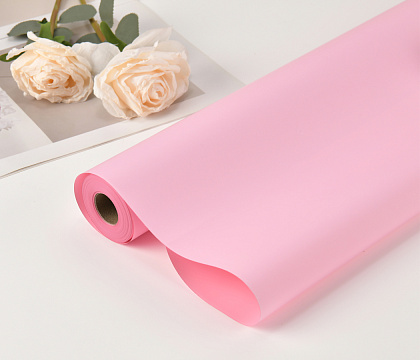 Упак. материал флористическая пленка "Самая нужная", 55 мкр, 57 см х 30 м, нежно-розовый