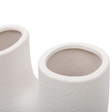 Ваза керамическая, цвет белый, 21*9,5*18 см