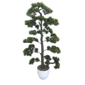 Искусственное растение "Сосна Бонсай" в пластиковом горшке, 22*67см.