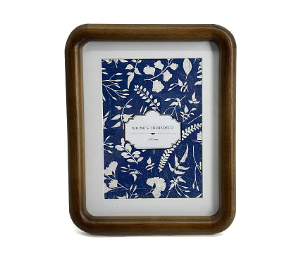 Фоторамка декоративная из дерева, серия "Арронди", цвет венге, со стеклом, 13x18 см