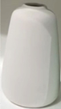 Ваза керамическая, цвет белый, 9,5*9,5*15,5 см