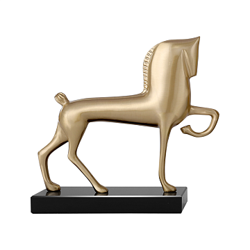 Статуэтка декоративная "Мустанг", цвет золото, 19,5*6*19 см