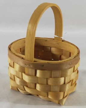 Корзина плетеная (секвойя), 9,5x8x6/12 B:6,5x4 см, 1 шт., натуральный