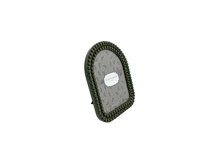 Фоторамка декоративная из эпоксидной смолы, серия "Бабл", цвет зеленый, со стеклом, 15x20 см