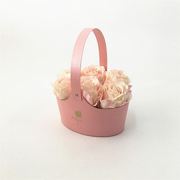 Коробка под цветы 20x16x13 см, 1 шт., св.розовый